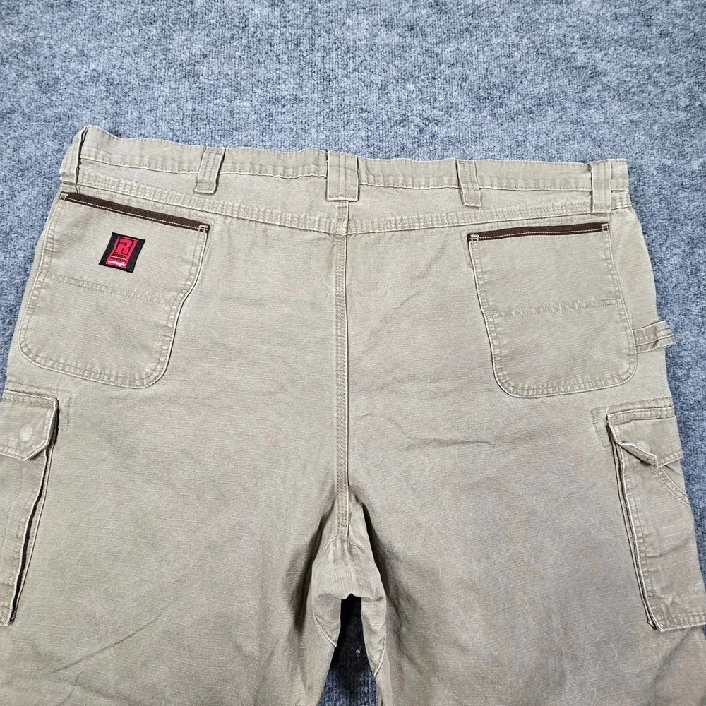 Wrangler Riggs Workwear Mens 50x30 Ripstop Ranger Cargo Pants Khaki Beige Rugged